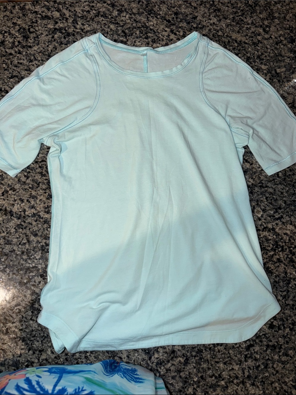 lululemon athletica light aqua crew neck tee